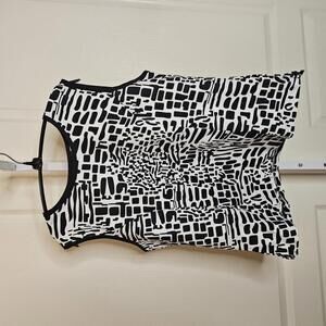 Salon Studio Abstract Print Sleeveless Top